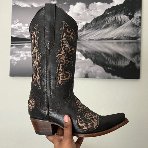 J.B. Dillon Shoes - J.B. Dillon Leather Boots with Black and Brown Accents